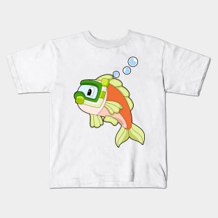 Fish Swimming Snorkel Kids T-Shirt